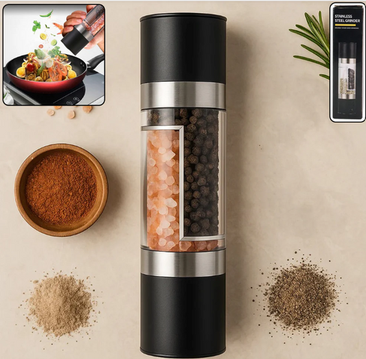 2-in-1 Stainless Steel Salt and Pepper Grinder