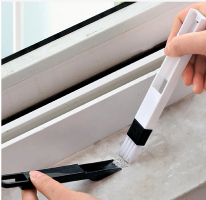 2 in 1 Multi-Function Plastic Window Slot Wardrobe Dust Removal Cleaning Brush